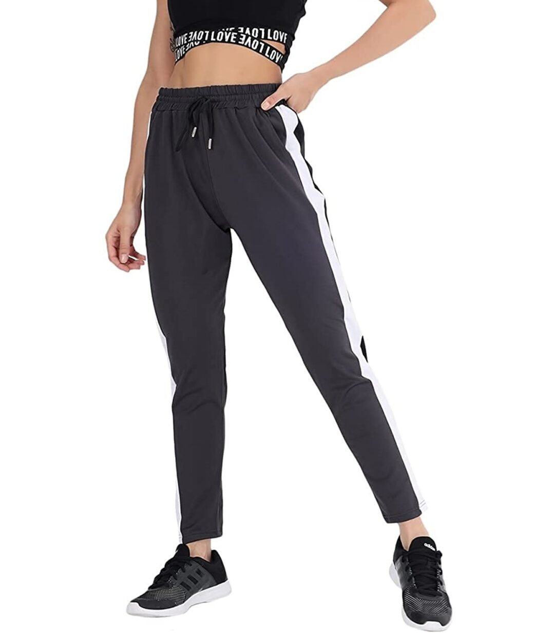 Dark Grey Casual Pant For Women - Image 2