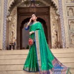 Aqua Green Colour Designer Weaving Work Soft Silk Saree