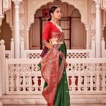 Green Colour Banarasi Soft Silk Saree For Women's