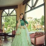 Green Colour Heavy Nylon Net Lehenha Choli