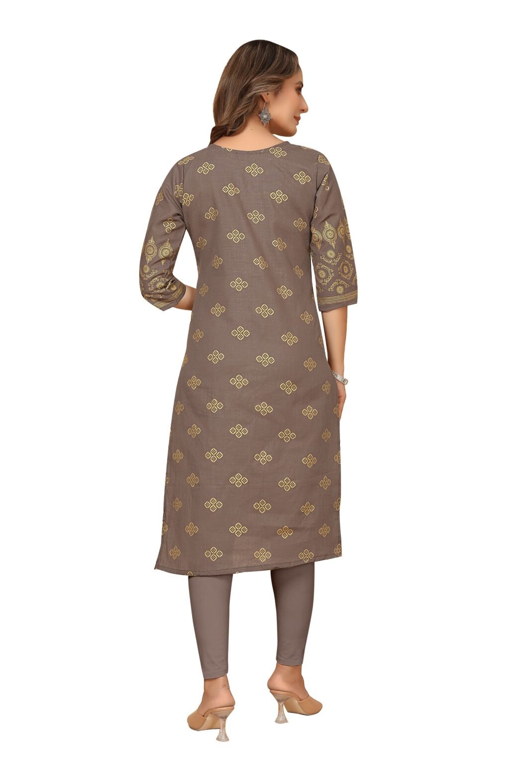 Beaver Foil Printed Ruby Cotton Casual Kurti For Women - Image 3