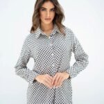 White Korean BSY Classic Co-Ord Set For Women