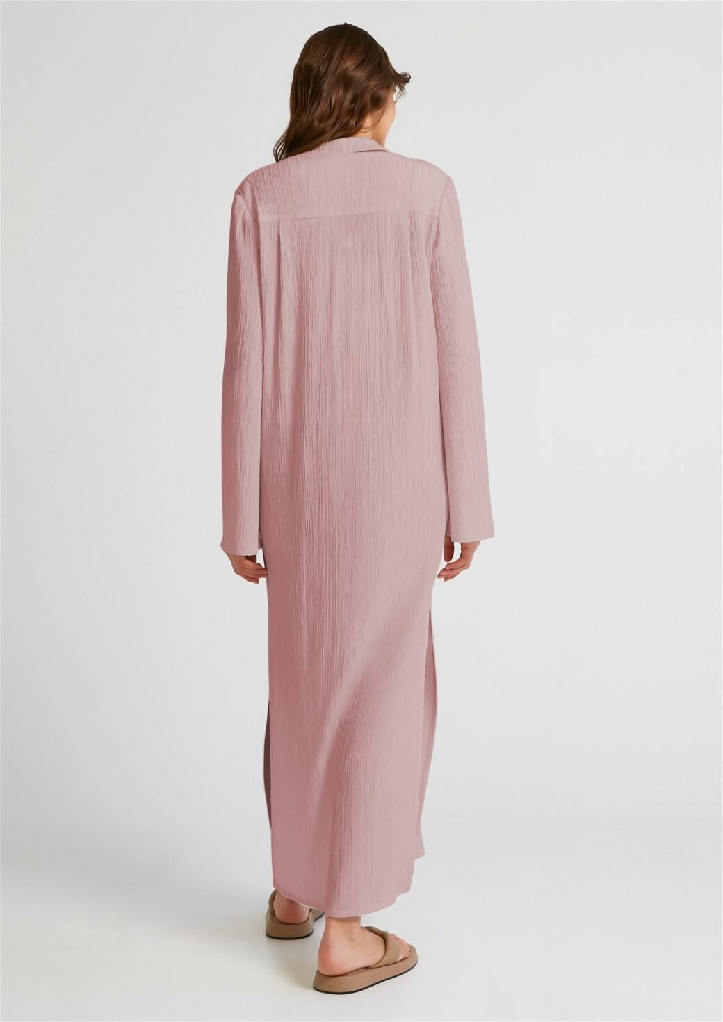 Baby Pink Premium Oyster Crush Women Dress - Image 3