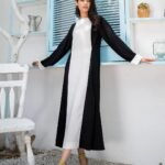 Viscose Rayon Black and Whait Colour Designer Dress
