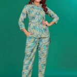 Rama Colour Cotton Printed Party Wear Co-ords Set