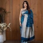 Blue Colour Kanjivaram Lichi Silk Saree For Women's