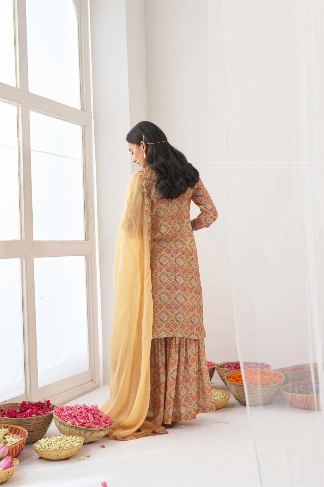 Yellow Masleen Designer Salwar Suit For Women - Image 2