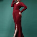 Cotton Lycra Sparkle Print Western Dress