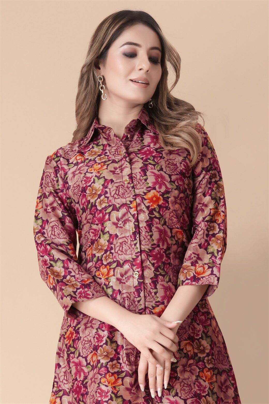 Floral Print Tunic & Pants Co-Ord Set - Image 4