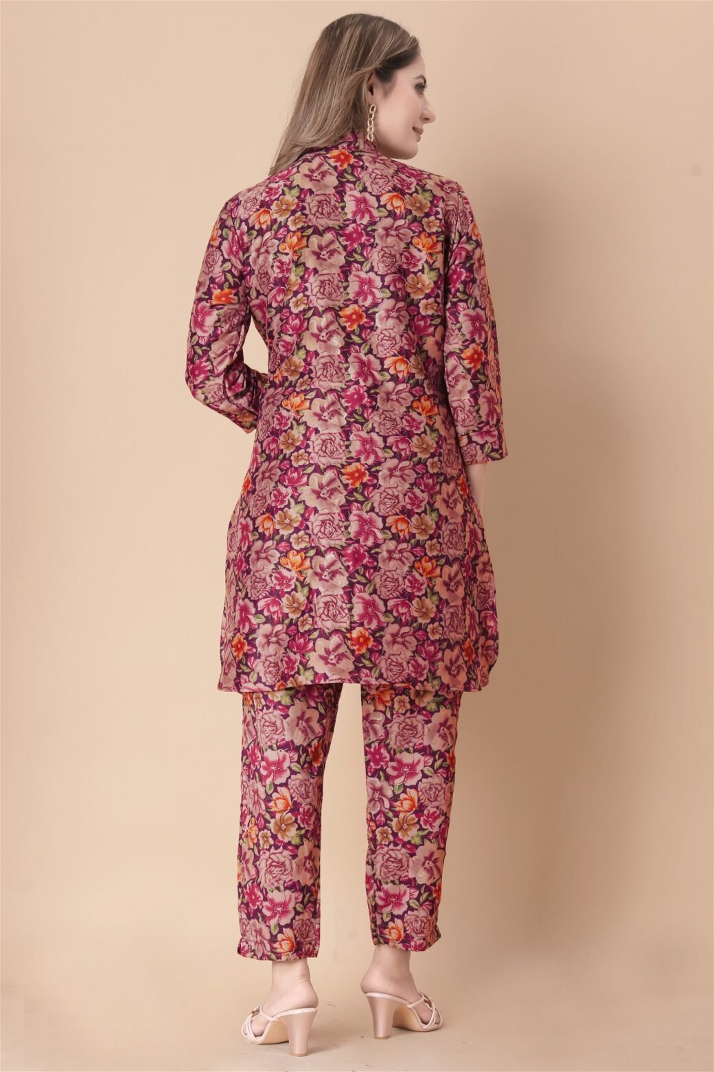 Floral Print Tunic & Pants Co-Ord Set - Image 3