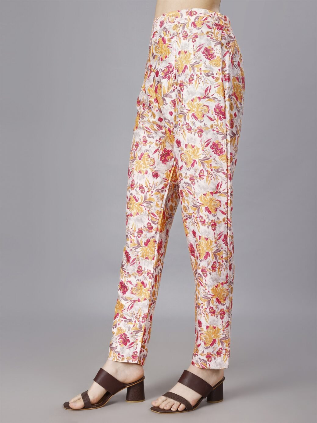 Printed Orange2-Piece Shirt & Trousers Set - Image 6