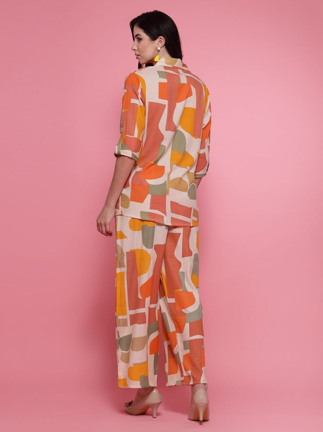 Abstract Top And Trouser Co-Ord Set - Image 3