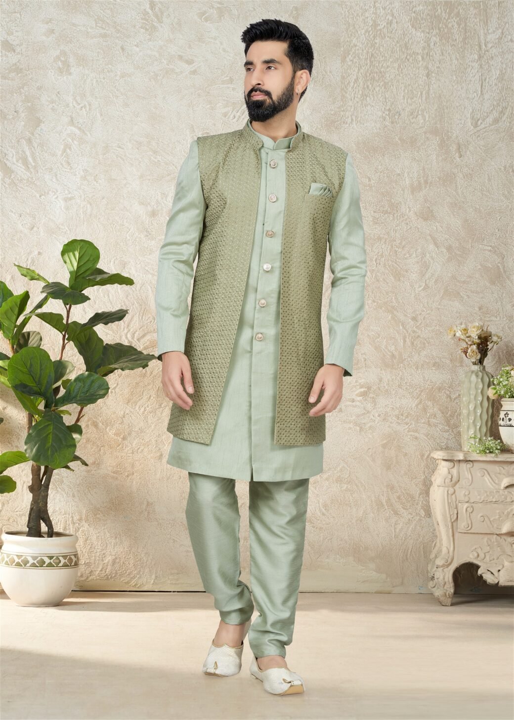 Pista Colour Wedding Mens Indowestern